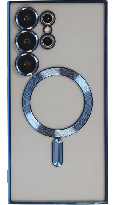 Coque Samsung Galaxy S24 Ultra - Electroplate avec MagSafe - Bleu foncé