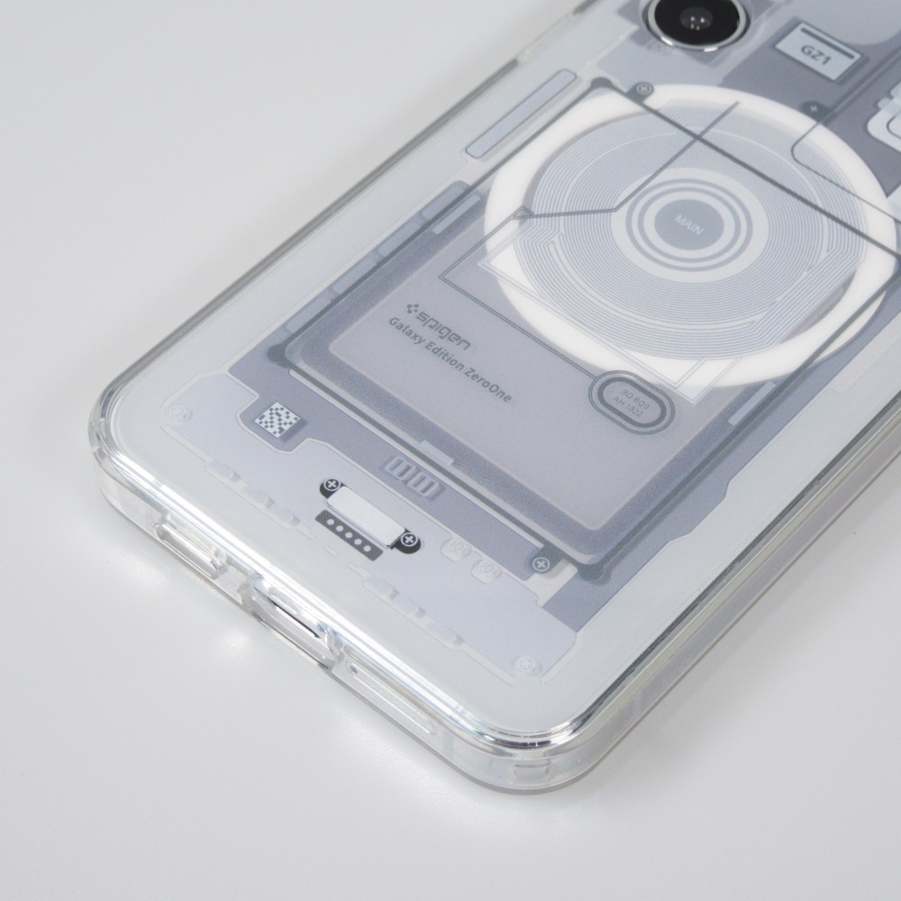 Galaxy S24 Ultra Case Hülle - Gummi Silikon Machine Armor Galaxy Edition ZeroOne - Hellblau