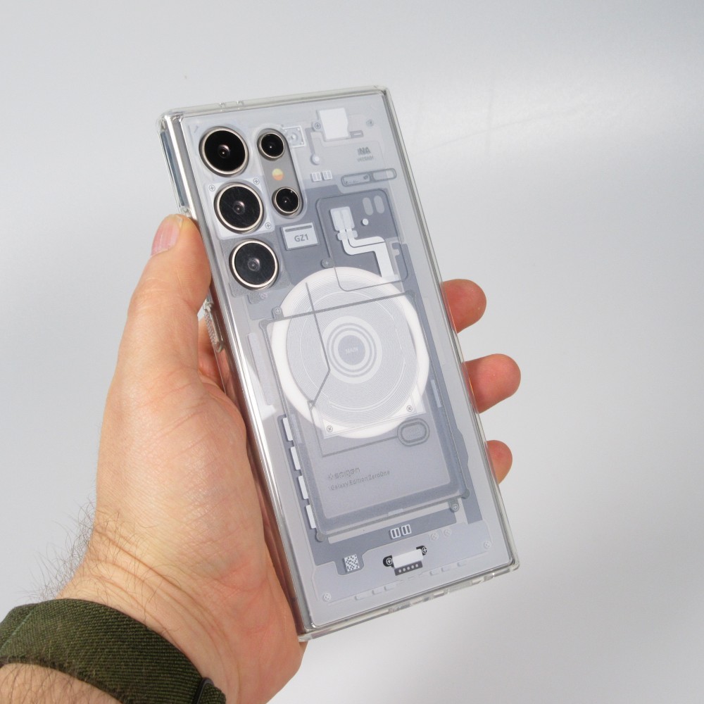 Galaxy S24 Ultra Case Hülle - Gummi Silikon Machine Armor Galaxy Edition ZeroOne - Hellblau