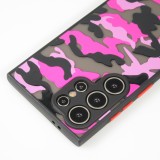 Coque Samsung Galaxy S24 Ultra - Semi Transparent blurry Design Camouglage - Violet