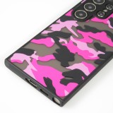 Coque Samsung Galaxy S24 Ultra - Semi Transparent blurry Design Camouglage - Violet