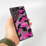 Coque Samsung Galaxy S24 Ultra - Semi Transparent blurry Design Camouglage - Violet