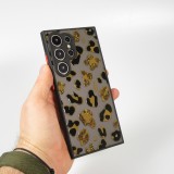 Coque Samsung Galaxy S24 Ultra - Semi Transparent blurry Design Leopard - Or