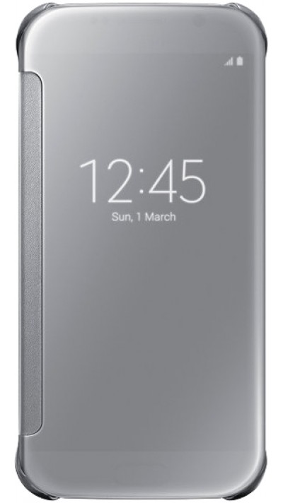 Hülle Samsung Galaxy S7 edge - Clear View Cover - Silber