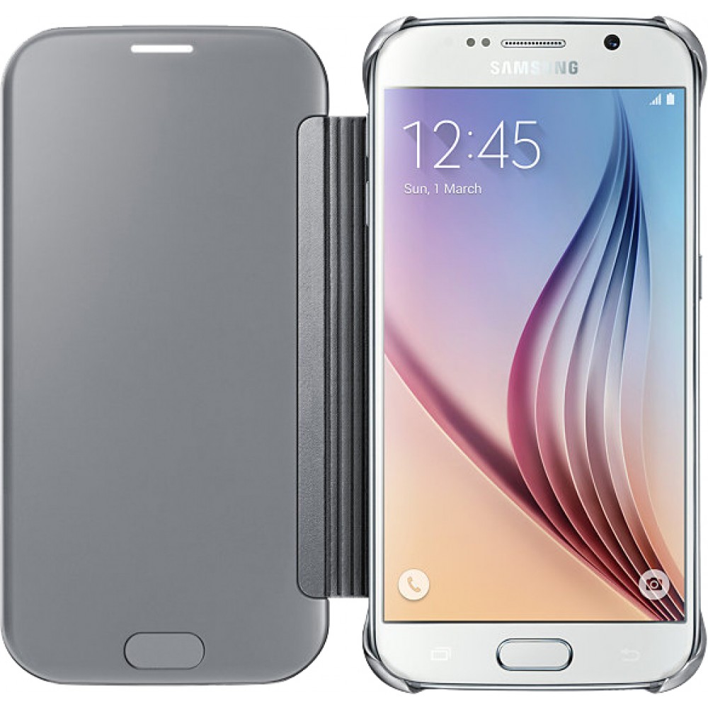 Hülle Samsung Galaxy S7 edge - Clear View Cover - Silber