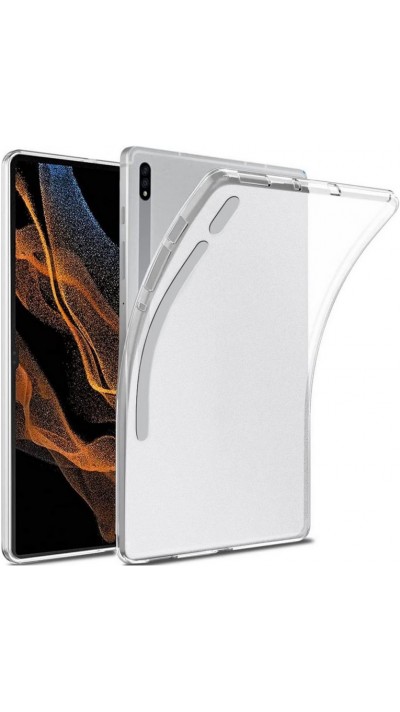 Galaxy Tab S9 Ultra / Tab S8 Ultra Case Hülle - Gummi Transparent Silikon Gel Bumper Super Clear flexibel - Transparent