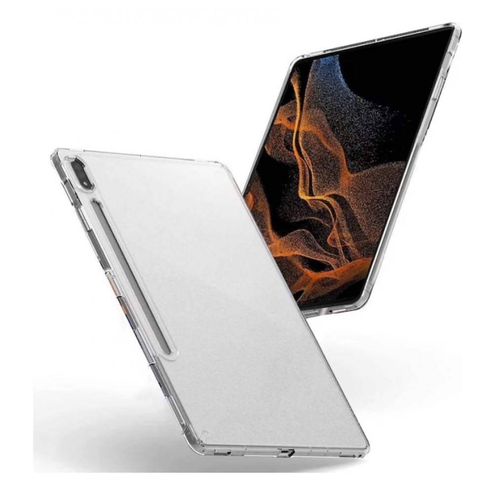 Galaxy Tab S9 Ultra / Tab S8 Ultra Case Hülle - Gummi Transparent Silikon Gel Bumper Super Clear flexibel - Transparent