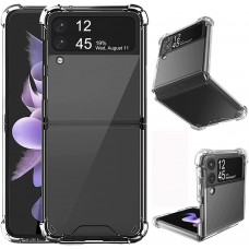 Coque Samsung Galaxy Z Flip4 - Gel Transparent Silicone Bumper anti-choc avec protections pour coins