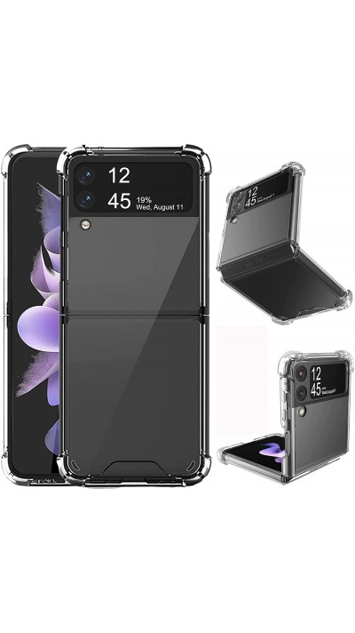 Case Hülle Samsung Galaxy Z Flip4 - Gummi Transparent Gel Bumper mit extra Schutz für Ecken Antischock