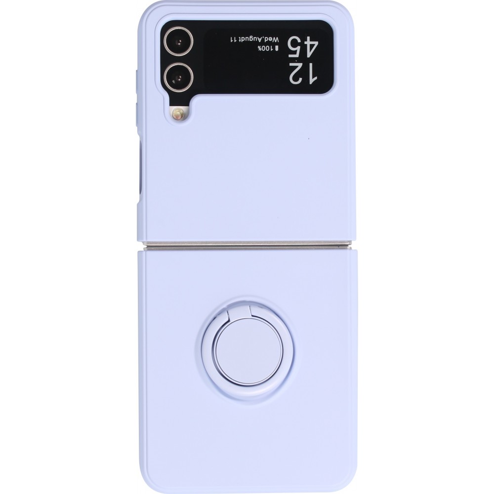 Coque Samsung Galaxy Z Flip4 - Soft Touch avec anneau - Violet clair