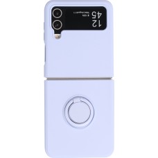 Coque Samsung Galaxy Z Flip4 - Soft Touch avec anneau - Violet clair