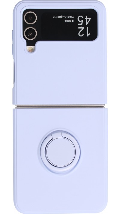 Coque Samsung Galaxy Z Flip4 - Soft Touch avec anneau - Violet clair