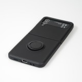 Galaxy Z Flip4 Case Hülle - Soft Touch mit Ring - Schwarz