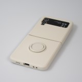 Galaxy Z Flip4 Case Hülle - Soft Touch mit Ring - Beige