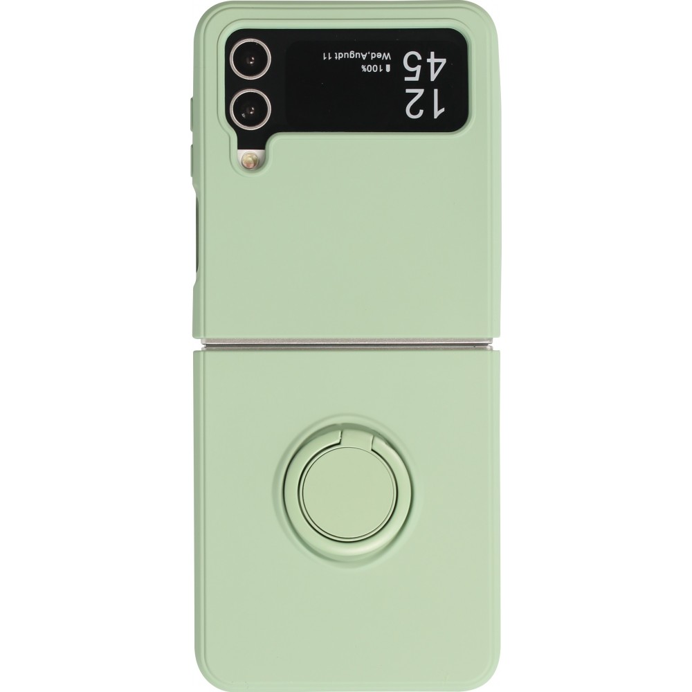 Galaxy Z Flip4 Case Hülle - Soft Touch mit Ring - Türkis