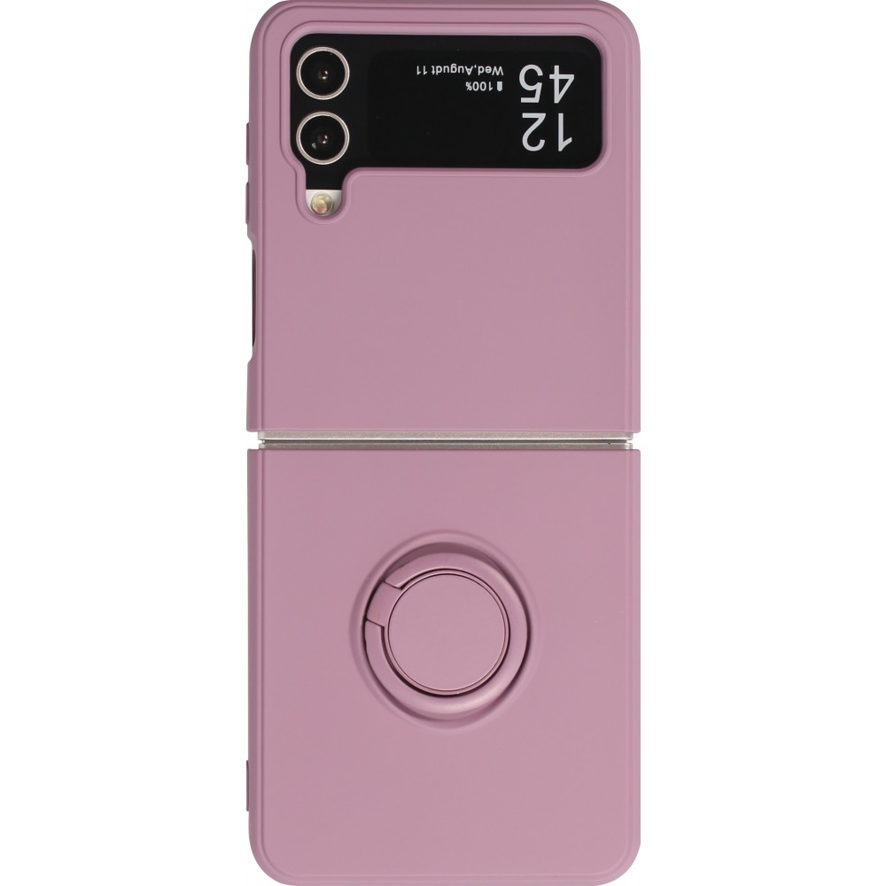 Galaxy Z Flip4 Case Hülle - Soft Touch mit Ring - Dunkelviolett