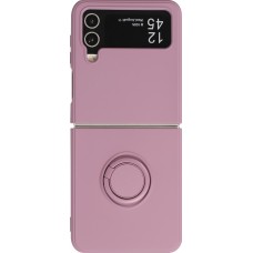 Galaxy Z Flip4 Case Hülle - Soft Touch mit Ring - Dunkelviolett