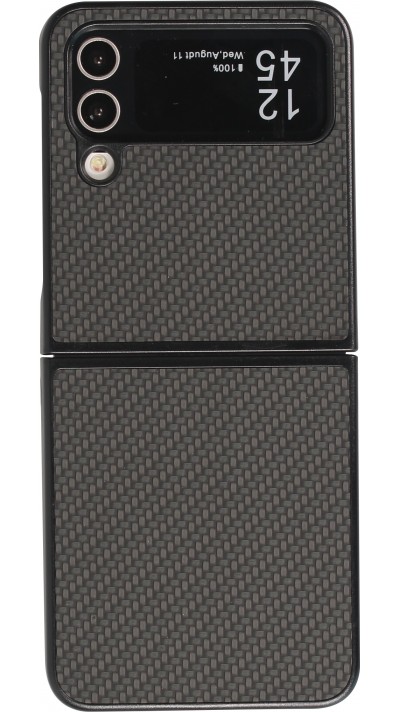 Coque Samsung Galaxy Z Flip4 - Plastique 3D Textures - Noir