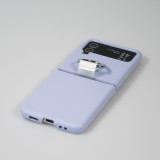 Coque Samsung Galaxy Z Flip4 - Plastique avec anneau de support - Bleu clair