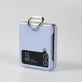 Coque Samsung Galaxy Z Flip4 - Plastique avec anneau de support - Bleu clair