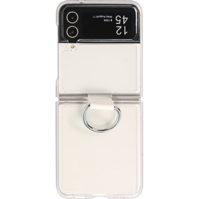 Coque Samsung Galaxy Z Flip4 - Plastique avec anneau de support - Transparent