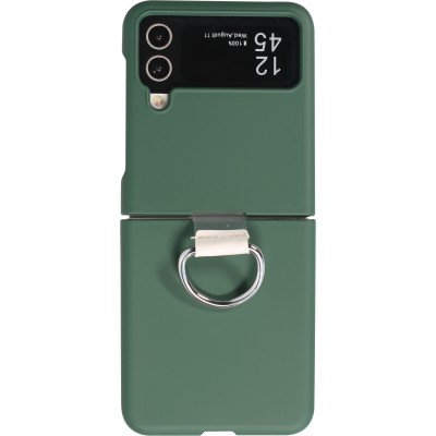 Coque Samsung Galaxy Z Flip4 - Plastique avec anneau de support - Vert