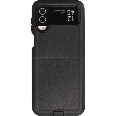 Coque Samsung Galaxy Z Flip4 - Silicone renforcé Optimum-protect avec fixation à la ceinture - Noir