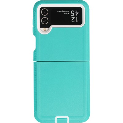 Coque Samsung Galaxy Z Flip4 - Silicone renforcé Optimum-protect avec fixation à la ceinture - Turquoise