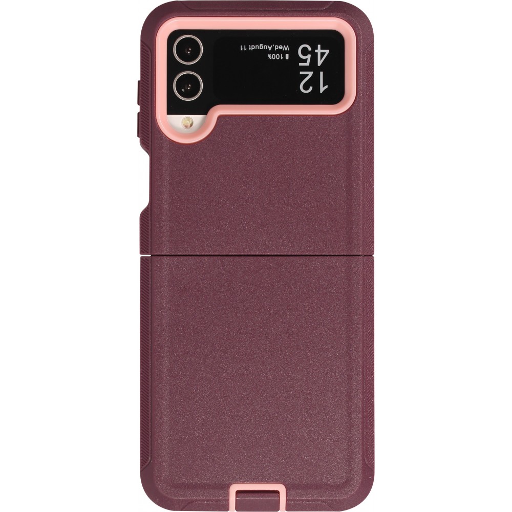 Galaxy Z Flip4 Case Hülle - Optimum-protect verstärktes Silikon mit Gürtelhalterung - Violett