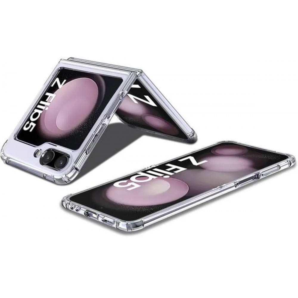 Case Hülle Samsung Galaxy Z Flip6 - Gummi Transparent Gel Bumper mit extra Schutz für Ecken Antischock