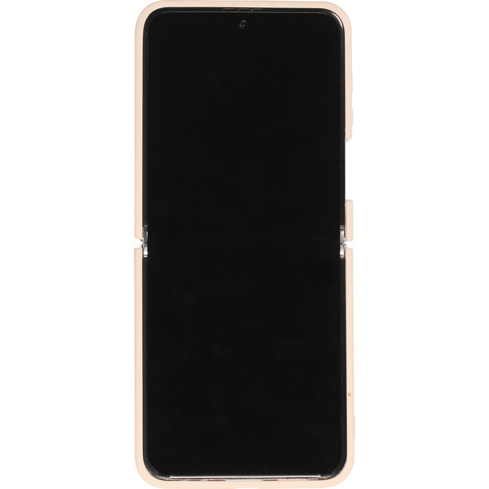 Galaxy Z Flip5 Case Hülle - Soft Touch mit Ring - Beige