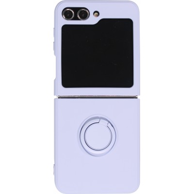Galaxy Z Flip5 Case Hülle - Soft Touch mit Ring - Hellviolet