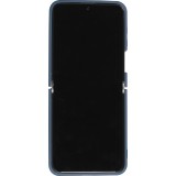 Coque Samsung Galaxy Z Flip5 - Soft Touch avec anneau - Bleu foncé