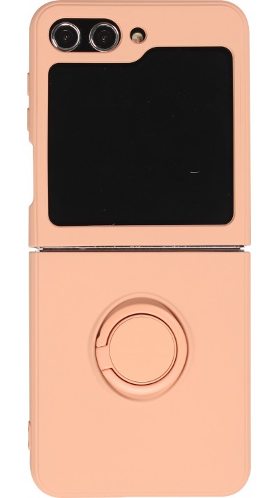 Galaxy Z Flip5 Case Hülle - Soft Touch mit Ring - Rosa