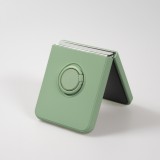 Coque Samsung Galaxy Z Flip5 - Soft Touch avec anneau - Vert