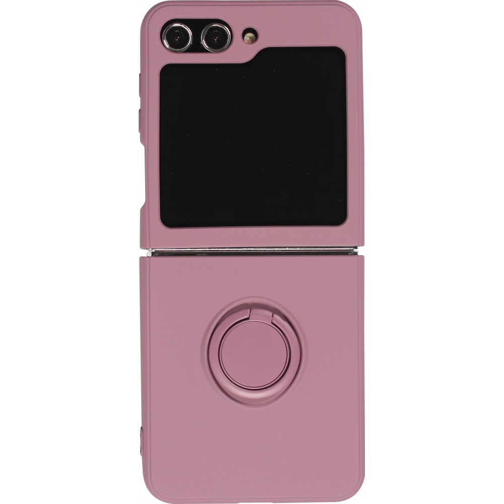 Galaxy Z Flip5 Case Hülle - Soft Touch mit Ring - Violett
