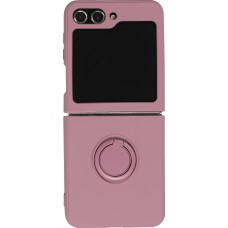 Galaxy Z Flip5 Case Hülle - Soft Touch mit Ring - Violett