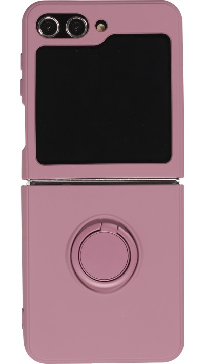 Galaxy Z Flip5 Case Hülle - Soft Touch mit Ring - Violett