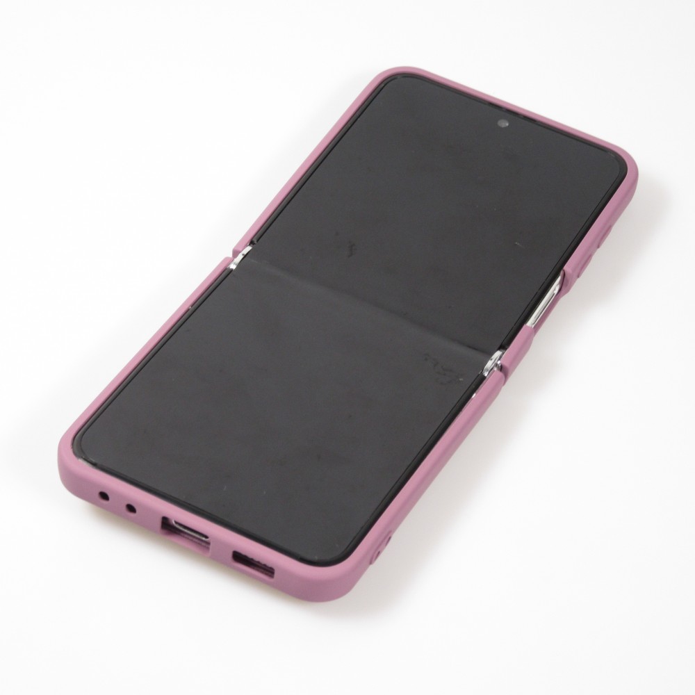Galaxy Z Flip5 Case Hülle - Soft Touch mit Ring - Violett