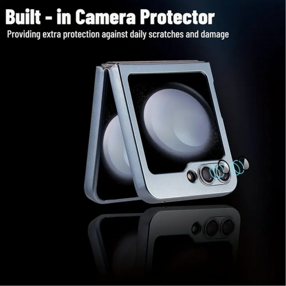 Coque Samsung Galaxy Z Flip6 - Silicone souple pliable avec MagSafe et protection caméra - Noir