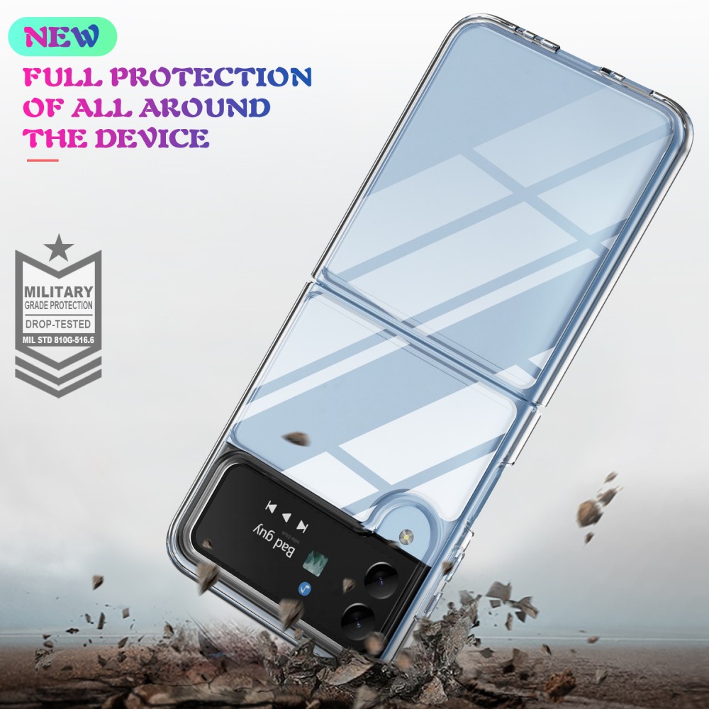 Galaxy Z Flip4 Case Hülle - Gummi Transparent Silikon Gel Simple Super Clear flexibel