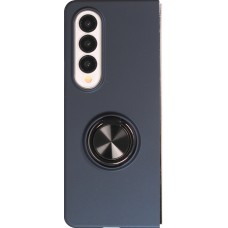 Samsung Galaxy Z Fold3 5G Case Hülle - Plastik mit Haltering - Dunkelblau