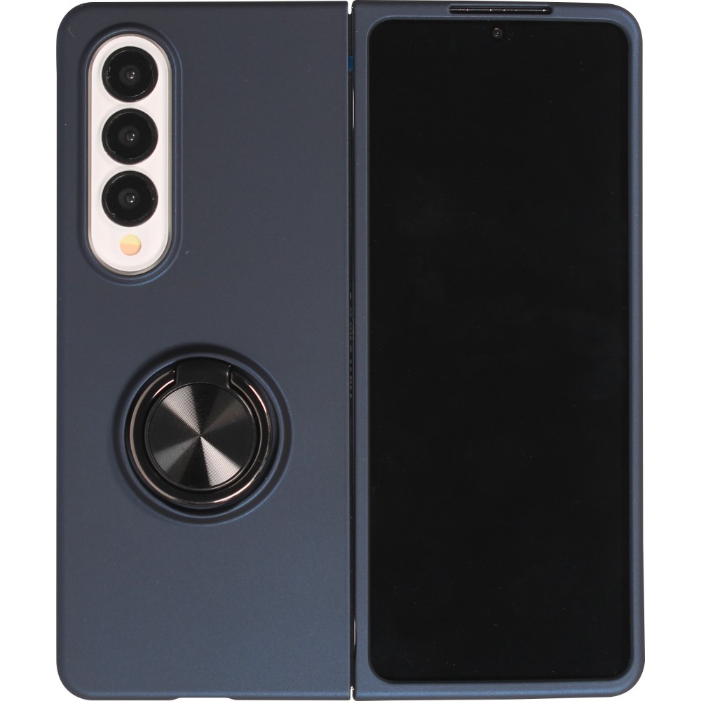 Samsung Galaxy Z Fold3 5G Case Hülle - Plastik mit Haltering - Dunkelblau
