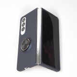 Samsung Galaxy Z Fold3 5G Case Hülle - Plastik mit Haltering - Dunkelblau