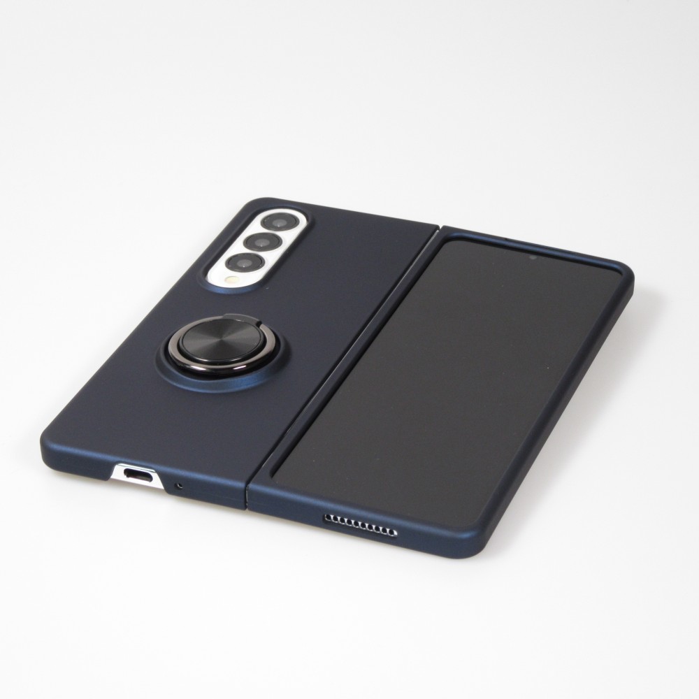 Samsung Galaxy Z Fold3 5G Case Hülle - Plastik mit Haltering - Dunkelblau