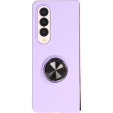 Coque Samsung Galaxy Z Fold3 5G - Plastique avec anneau de support - Violet clair