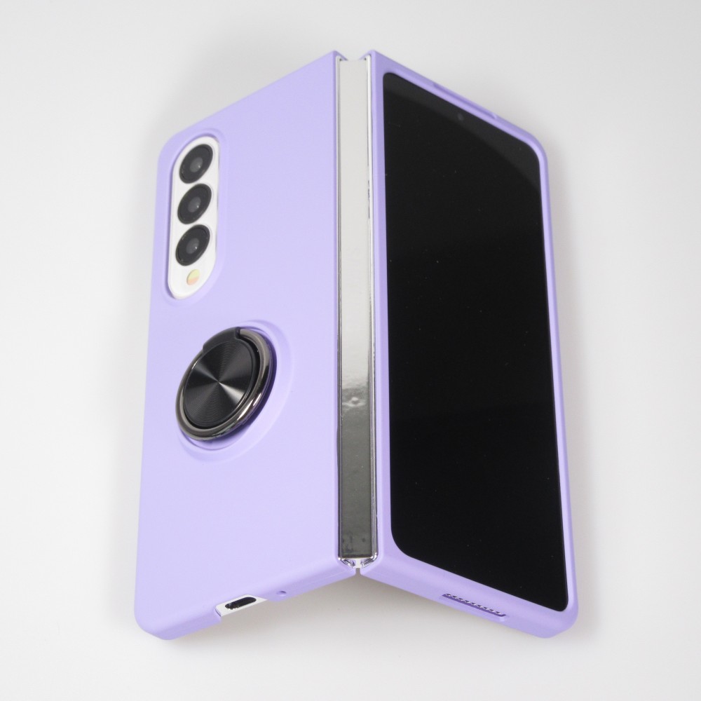 Coque Samsung Galaxy Z Fold3 5G - Plastique avec anneau de support - Violet clair