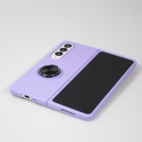 Coque Samsung Galaxy Z Fold3 5G - Plastique avec anneau de support - Violet clair