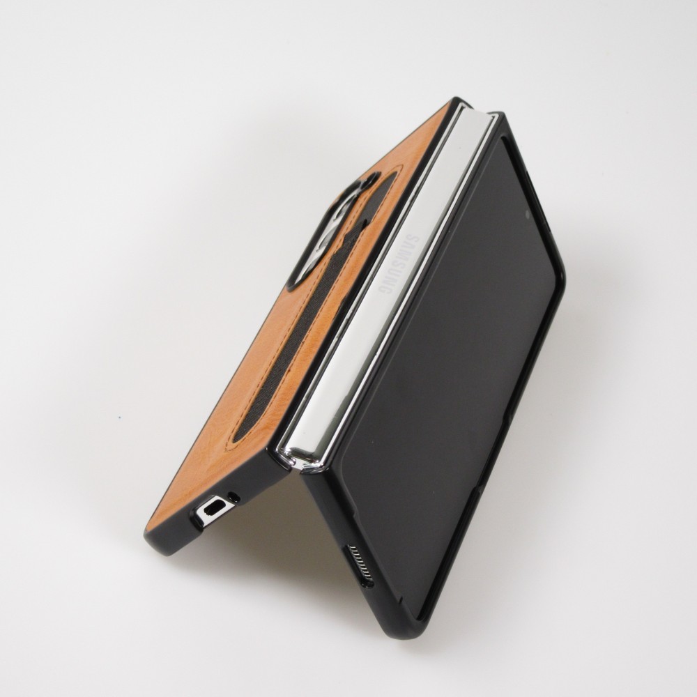 Coque Samsung Galaxy Z Fold5 - Élégant et minimaliste - Brun