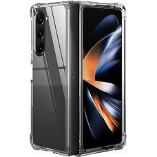 Case Hülle Samsung Galaxy Z Fold5 - Gummi Transparent Gel Bumper mit extra Schutz für Ecken Antischock